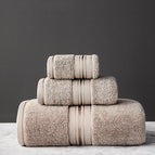 Brown / Three piece towel set
