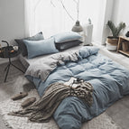 Water Blue / 1.2M 3Pcs set / Bed sheet1