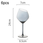 6pcsSmoky gray oblique mouth / 500ML