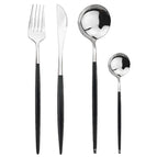 Black silver / 6 sets 24pcs