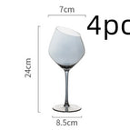 4pcsSmoky gray oblique mouth / 500ML