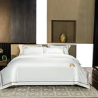 Mira Glaze White / 15m Bed Sheet Four Piece Set