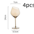 4pcsAmber oblique mouth / 500ML